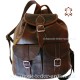 Small Leather Backpack Anapurna Chocolate brown 100% natural leather