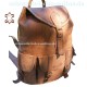 Leather Backpack "Toubkal" Natural Color Middle size