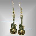Antik Bronze Guitar/Skull Earrings