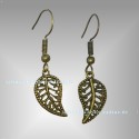 ❧ Antique Bronze Leaf Earrings ❧