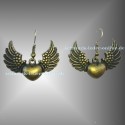 ♥ Antik Bronze Winged Heart Earrings ♥