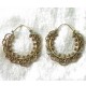 Golden Hoops Earrings Brass Bronze Handmade Fashion Jewelry Jewellery