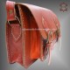 Fuchsrote Echtleder Vintage Messenger Tasche Naturleder echtes Leder Mittelgroße handgemacht Umhängetasche fuchsrot