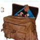 XXL Vintage Natural Leather Messenger Bag "Moby" Beige light brown Briefcase