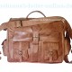 XXL Vintage Natural Leather Messenger Bag "Moby" Beige light brown Briefcase