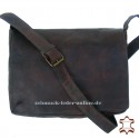 Brown Leather Messenger Bag "London"