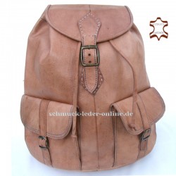 Leather Backpack "Aragon" Natural Large