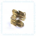 Golden Feather Brass Ring