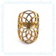 Brass Golden Mandala Ring Ladies Handcrafted Hand Made